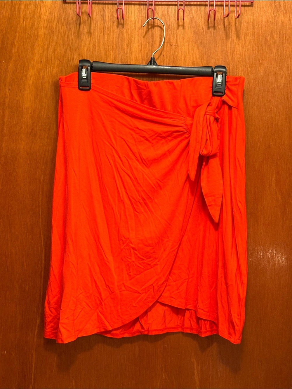 torrid Bright Orange Asymmetrical Wrap Skirt with Side Tie